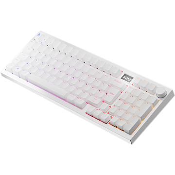 AVAX GM03 PRO Fehér 98% Gasket RGB tri-mode mechanikus billentyűzet Gateron sárga switch, magyar kiosztás