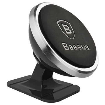 Baseus 360 fokban állítható, mágneses, műszerfalra rögzíthető autós telefontartó, ezüst