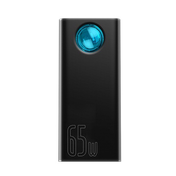 Baseus Amblight gyorstöltő powerbank 30000 mAh, 65W, fekete + 100W USB Type-C, 1m kábel