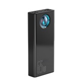 Baseus Amblight gyorstöltő powerbank 30000 mAh, 65W, fekete + 100W USB Type-C, 1m kábel