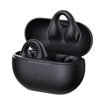 Baseus Bass 15 Clip Open-Ear True Wireless Earphones vezeték nélküli fülhallgató, fekete + 3A USB Type-C 30 cm kábel