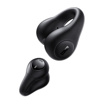 Baseus Bass 15 Clip Open-Ear True Wireless Earphones vezeték nélküli fülhallgató, fekete + 3A USB Type-C 30 cm kábel