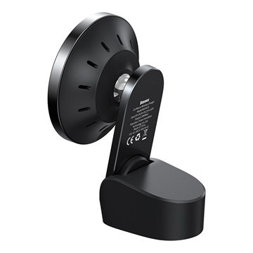 Baseus Big Energy Magnetic szellőzőrácsra, műszerfalra rögzíthető, vezeték nélküli autós telefon töltő és tartó, fekete