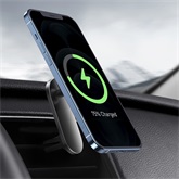 Baseus Big Energy Magnetic szellőzőrácsra, műszerfalra rögzíthető, vezeték nélküli autós telefon töltő és tartó, fekete