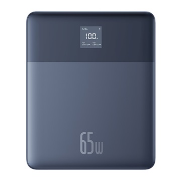 Baseus Blade2 gyorstöltő powerbank 12000mAh, 65W, kék + 100W USB Type-C, 50cm kábel