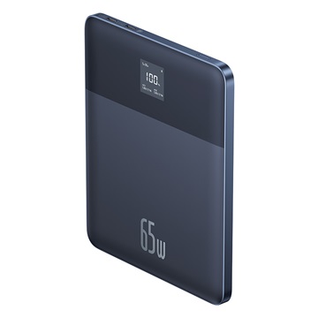 Baseus Blade2 gyorstöltő powerbank 12000mAh, 65W, kék + 100W USB Type-C, 50cm kábel