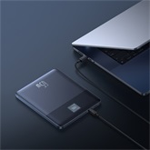 Baseus Blade2 gyorstöltő powerbank 12000mAh, 65W, kék + 100W USB Type-C, 50cm kábel