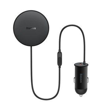 Baseus CW01 Magnetic szellőzőrácsra rögzíthető, vezeték nélküli autós telefon töltő és tartó, fekete