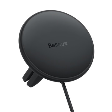 Baseus CW01 Magnetic szellőzőrácsra rögzíthető, vezeték nélküli autós telefon töltő és tartó, fekete