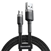 Baseus Cafule USB Type-A – Micro USB, 2.4A gyorstöltő adatkábel, 1m, szürke/fekete