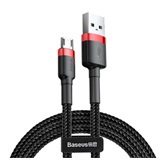 Baseus Cafule USB Type-A – Micro USB, 7.5W töltőkábel, 2m, fekete/piros