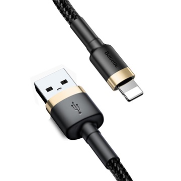 Baseus Cafule USB Type-A – iPhone, 1.5A töltőkábel, 2m, fekete/arany
