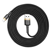 Baseus Cafule USB Type-A – iPhone, 1.5A töltőkábel, 2m, fekete/arany