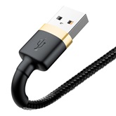 Baseus Cafule USB Type-A – iPhone, 1.5A töltőkábel, 2m, fekete/arany