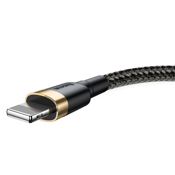 Baseus Cafule USB Type-A – iPhone, 1.5A töltőkábel, 2m, fekete/arany