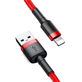 Baseus Cafule USB Type-A – iPhone, 1.5A töltőkábel, 2m, piros