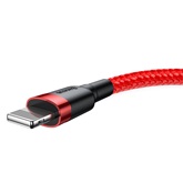 Baseus Cafule USB Type-A – iPhone, 1.5A töltőkábel, 2m, piros