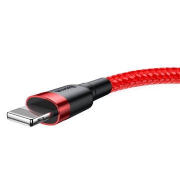 Baseus Cafule USB Type-A – iPhone, 1.5A töltőkábel, 2m, piros