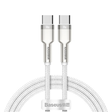 Baseus Cafule USB Type-C, 100W gyorstöltő adatkábel, 1m, fehér