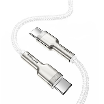 Baseus Cafule USB Type-C, 100W gyorstöltő adatkábel, 1m, fehér