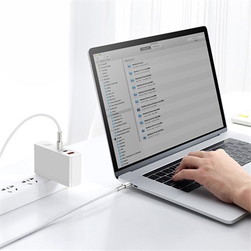 Baseus Cafule USB Type-C, 100W gyorstöltő adatkábel, 1m, fehér