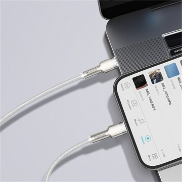 Baseus Cafule USB Type-C – iPhone, 20W gyorstöltő adatkábel, 1m, fehér