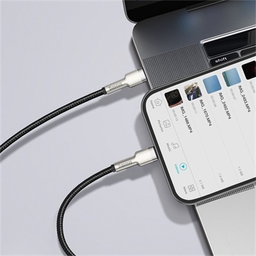 Baseus Cafule USB Type-C – iPhone, 20W gyorstöltő adatkábel, 1m, fekete