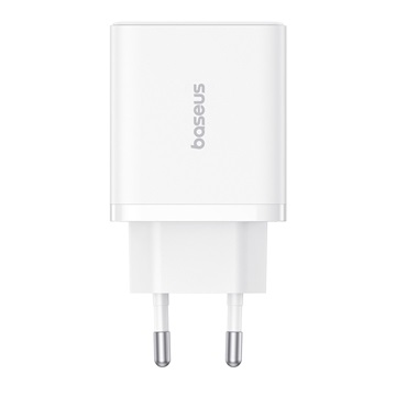 Baseus Cube hálózati gyorstöltő 30W, USB Type-C + 2×USB Type-A, fehér