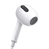 Baseus Encok H17 Wired Earphones 3,5 mm jack mikrofonos fülhallgató, fehér