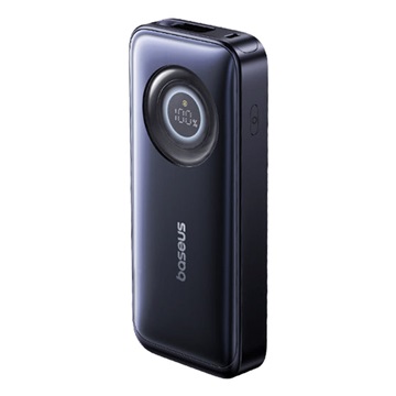 Baseus EnerCore CR11 gyorstöltő powerbank 20000mAh, 67W, beépített USB Type-C automata behúzós kábel, fekete