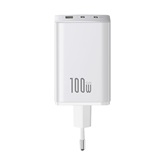 Baseus EnerFill FE11 hálózati gyorstöltő 100W, 2×USB Type-C + 1×USB Type-A, fehér