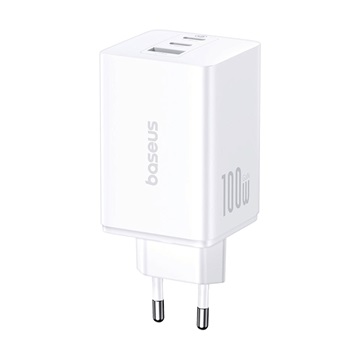 Baseus EnerFill FE11 hálózati gyorstöltő 100W, 2×USB Type-C + 1×USB Type-A, fehér