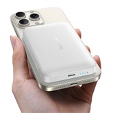 Baseus EnerFill FM11 Magnetic vezeték nélküli gyorstöltő powerbank 10000 mAh, 22.5W, fehér + 60W USB Type-C, 30cm kábel