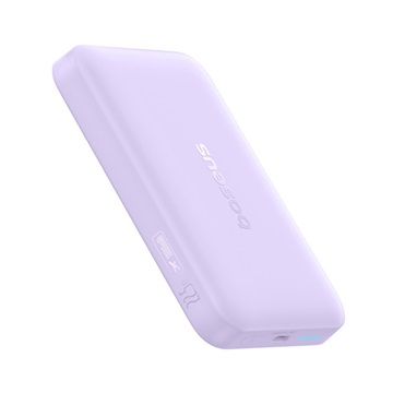 Baseus EnerFill FM11 Magnetic vezeték nélküli gyorstöltő powerbank 10000 mAh, 22.5W, lila + USB Type-C, 30cm kábel