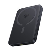 Baseus EnerFill FM12 Qi2 Magnetic vezeték nélküli gyorstöltő powerbank 10000 mAh, 22.5W, fekete + USB Type-C, 30cm kábel