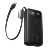 Baseus EnerFill FT31 gyorstöltő powerbank & Apple Watch 10000mAh 45W, beépített USB Type-C kábel, fekete