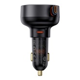 Baseus Enjoyment Pro autós gyorstöltő 60W, USB Type-C + USB Type-C automata behúzós kábel, fekete