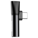 Baseus L41 USB Type-C – USB Type-C/3,5 mm jack audió és táp adapter, fekete