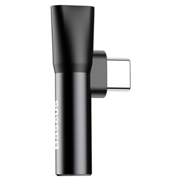 Baseus L41 USB Type-C – USB Type-C/3,5 mm jack audió és táp adapter, fekete
