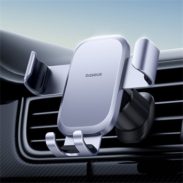 Baseus Metal Age Go Gravity szellőzőrácsra rögzíthető gravitációs autós telefontartó, szürke