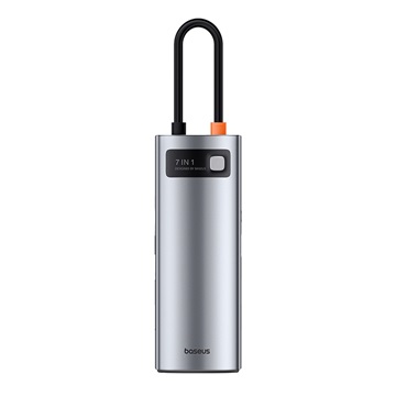Baseus Metal Gleam 7-Port HUB dokkoló állomás, szürke