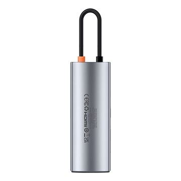 Baseus Metal Gleam 7-Port HUB dokkoló állomás, szürke