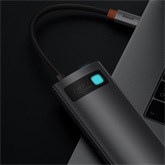 Baseus Metal Gleam 7-Port HUB dokkoló állomás, szürke