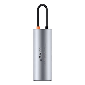 Baseus Metal Gleam 7-in-1 USB Type-C HUB dokkoló állomás, szürke