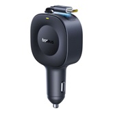 Baseus PrimeTrip VR2 autós gyorstöltő 30W, USB Type-C + USB Type-C automata behúzós kábel, fekete