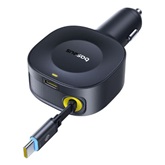 Baseus PrimeTrip VR2 autós gyorstöltő 30W, USB Type-C + USB Type-C automata behúzós kábel, fekete