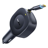 Baseus PrimeTrip VR2 autós gyorstöltő 30W, USB Type-C + USB Type-C automata behúzós kábel, fekete