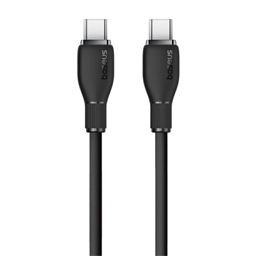 Baseus Pudding USB Type-C, 100W gyorstöltő adatkábel, 1.2m, fekete