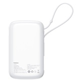 Baseus Qpow Pro+ gyorstöltő powerbank 10000 mAh, 22.5W, beépített USB Type-C kábel, fehér