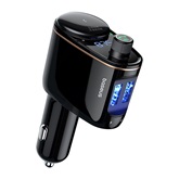 Baseus S-06 FM transzmitter, zenelejátszó, autós töltő, fekete